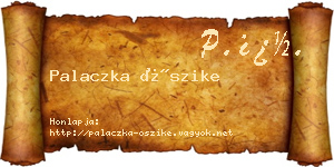Palaczka Őszike névjegykártya